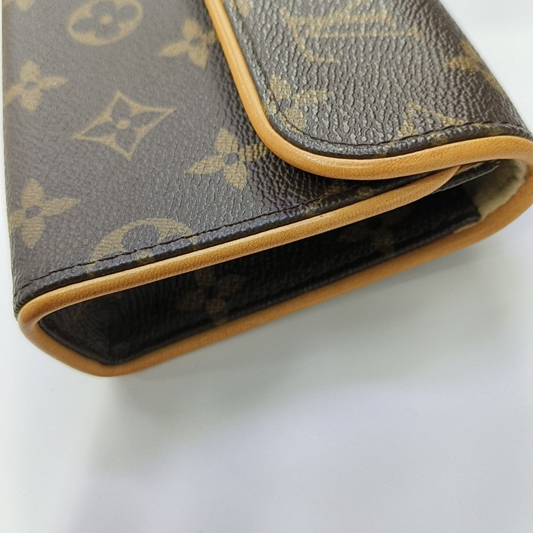 FLORENTINE Monogram Coated Canvas Brown