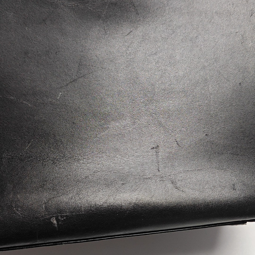 Calfskin Top Handle Bag Black