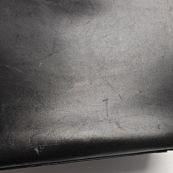 Calfskin Top Handle Bag Black