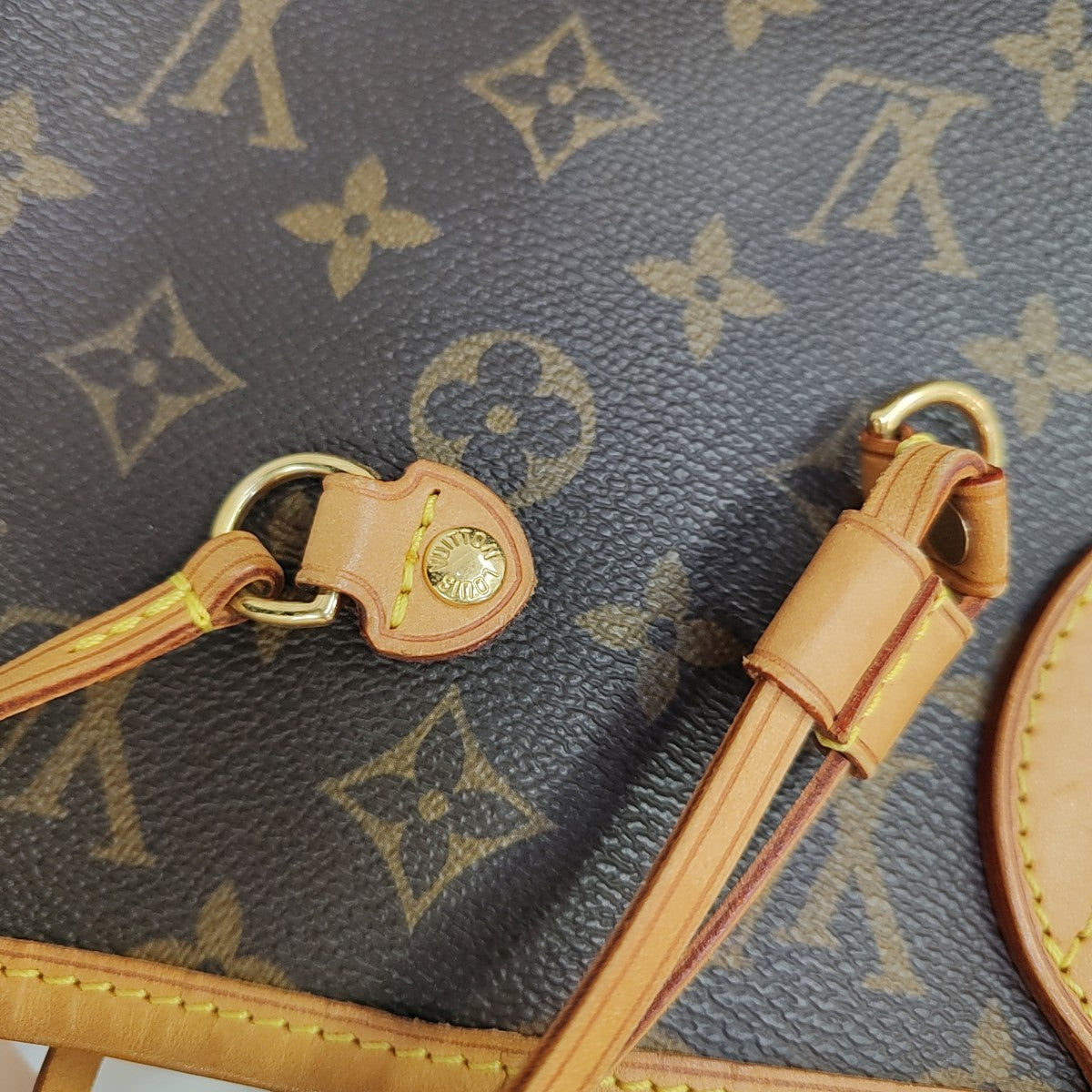 NEVERFULL MM Monogram Coated Canvas Brown