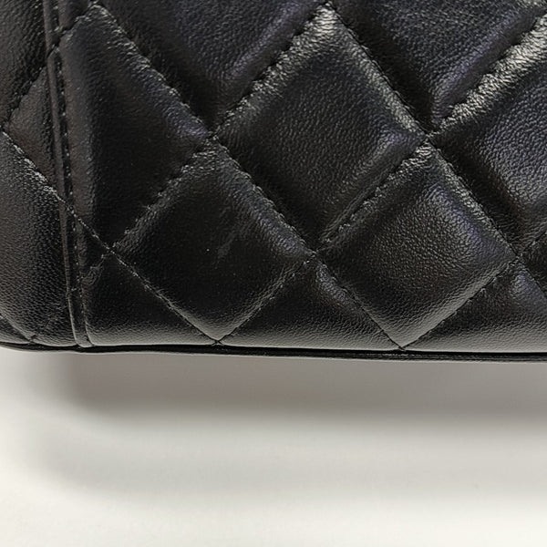 VANITY CASE Small Quilted Lambskin Black