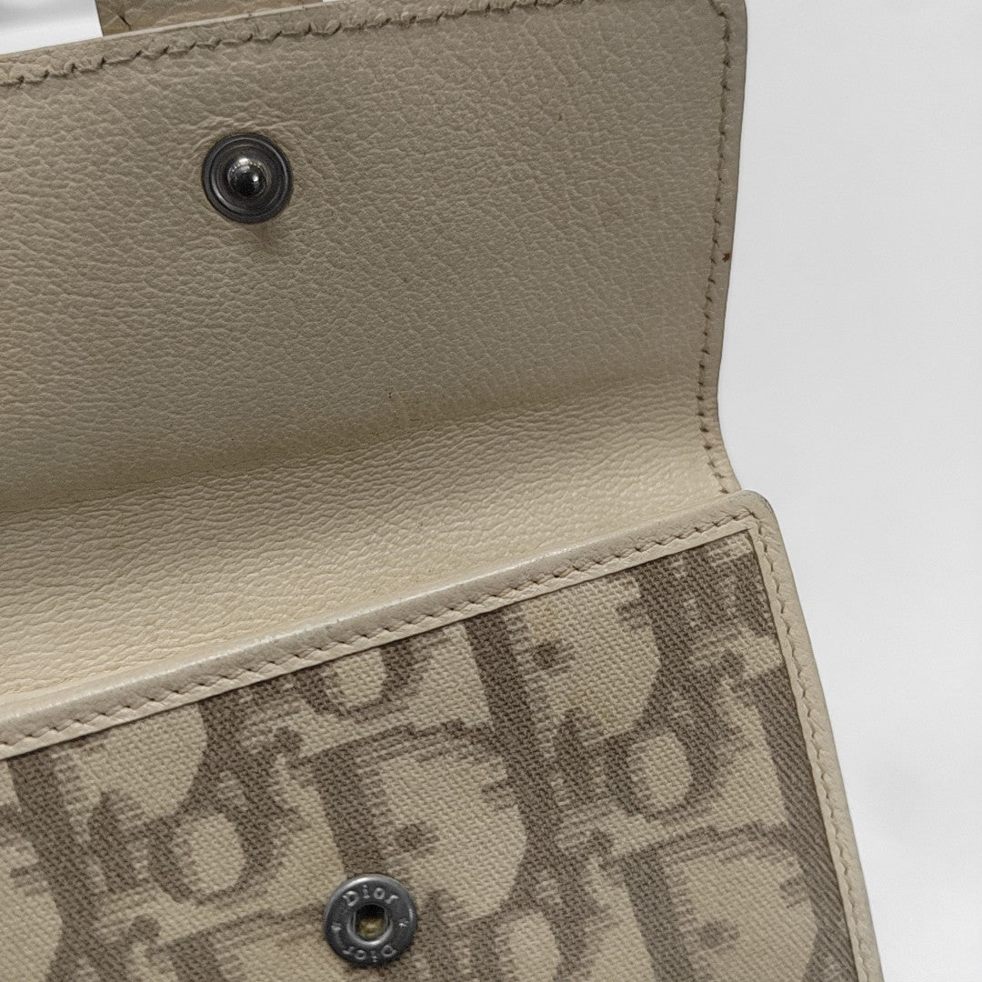 Oblique Canvas Wallet Beige