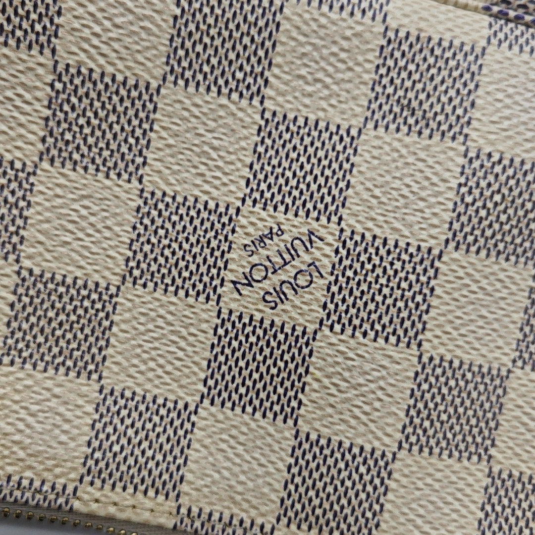 ACCESSOIRES Mini Damier Azur Coated Canvas White