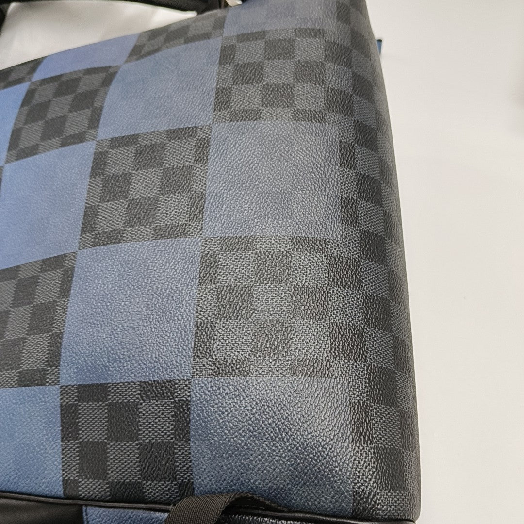 JOSH Damier Graphite Coated Canvas Gray