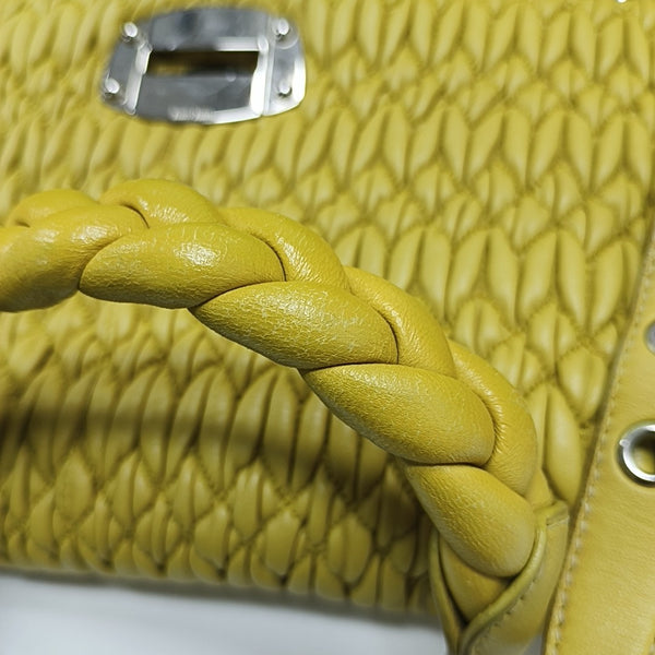 Quilted Lambskin Shoulder Bag Yellow