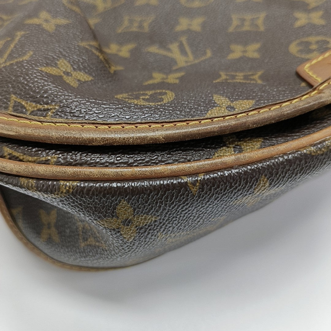 MENILMONTANT PM Monogram Coated Canvas Brown
