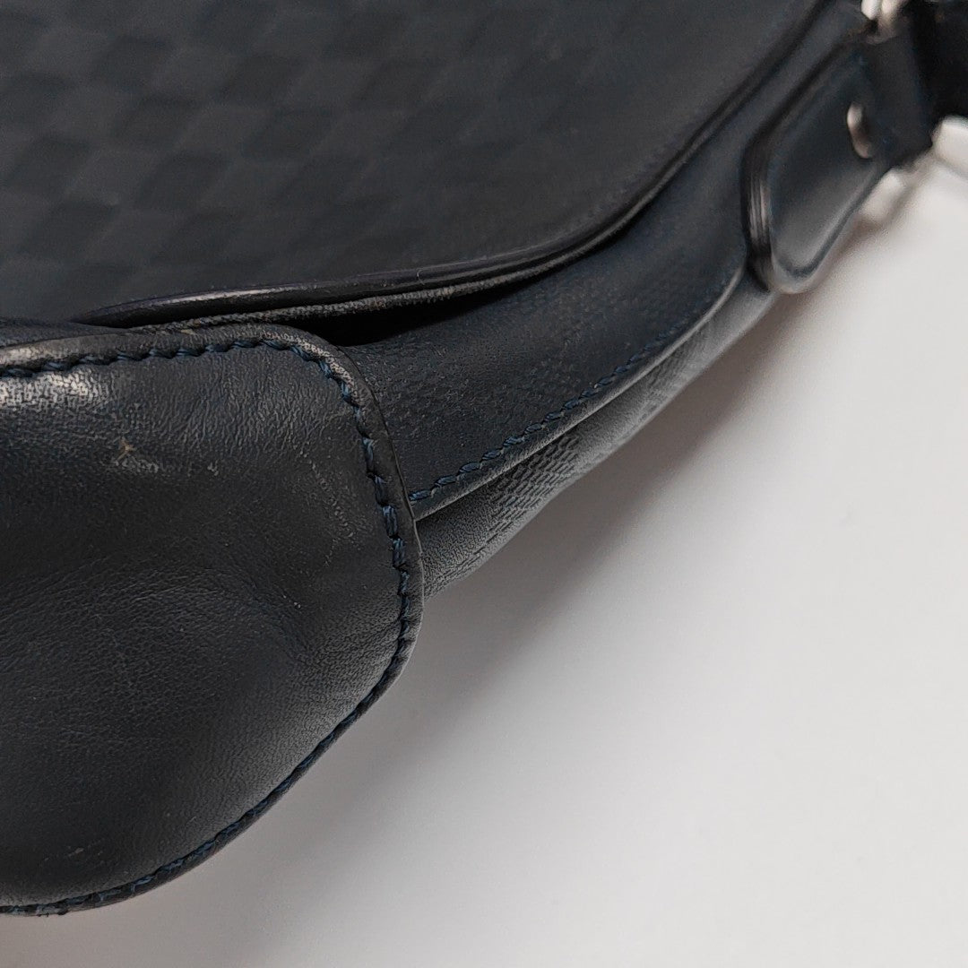 DISTRICT Damier Calfskin Blue