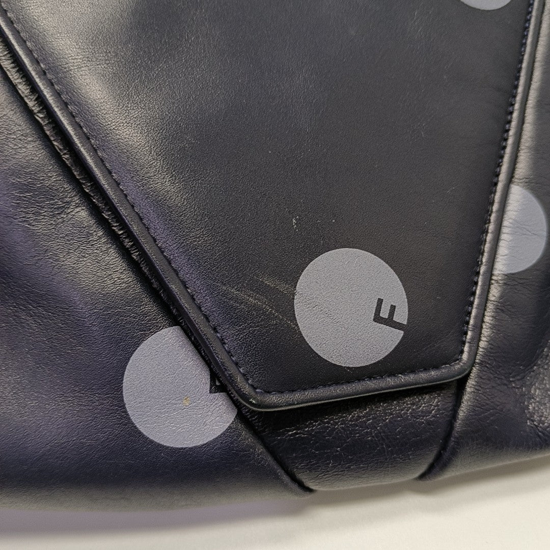 Calfskin Shoulder Bag Blue