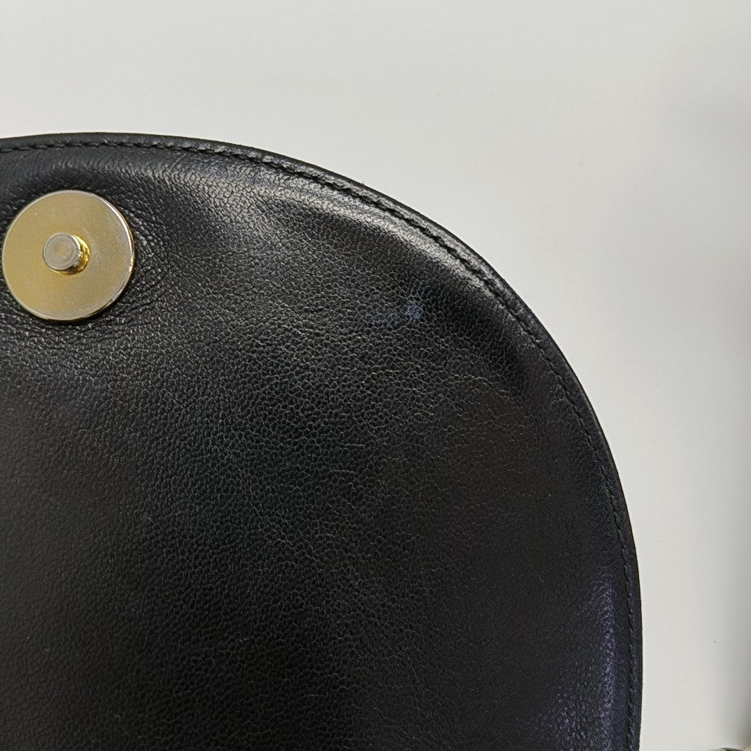 Quilted Calfskin Shoulder Bag Black