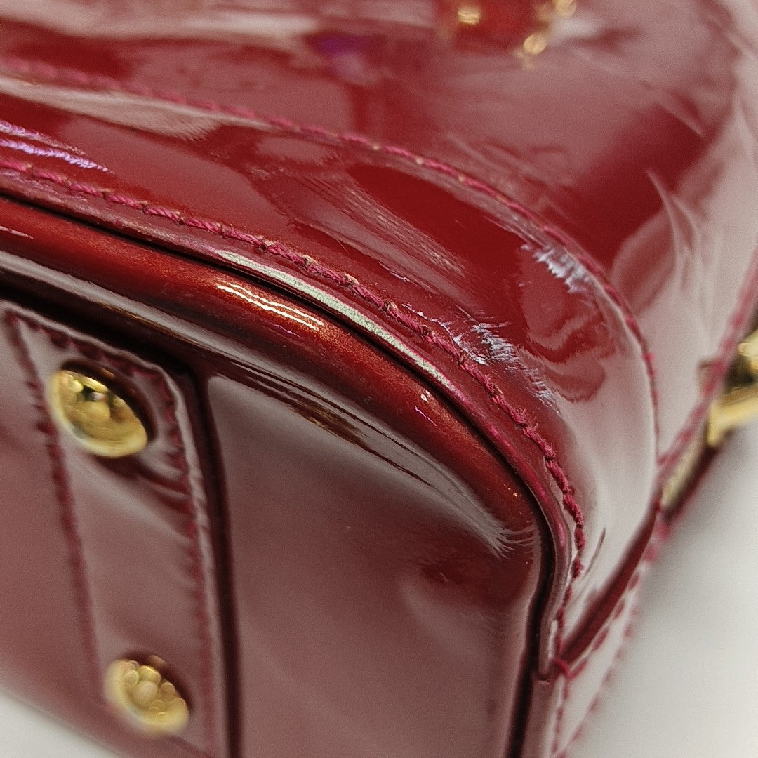 ALMA BB Monogram Patent Leather Red