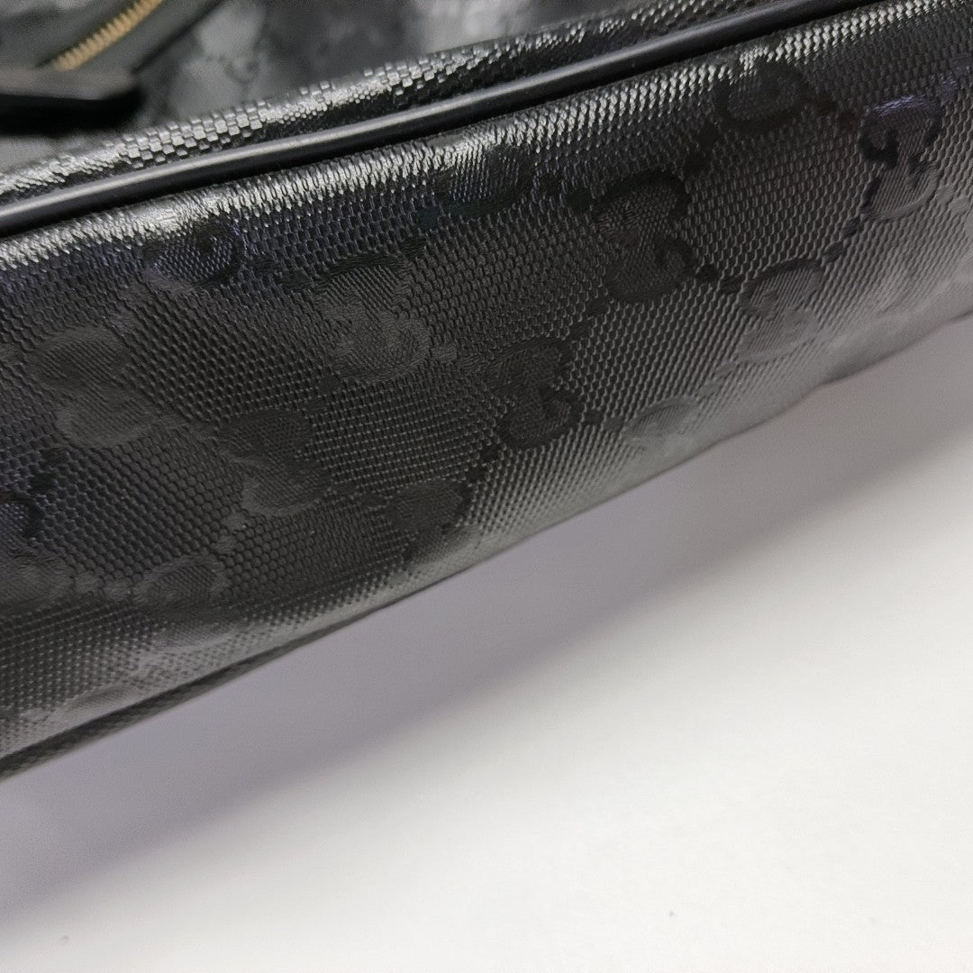 GG Imprime Messenger Monogram Coated Canvas Black