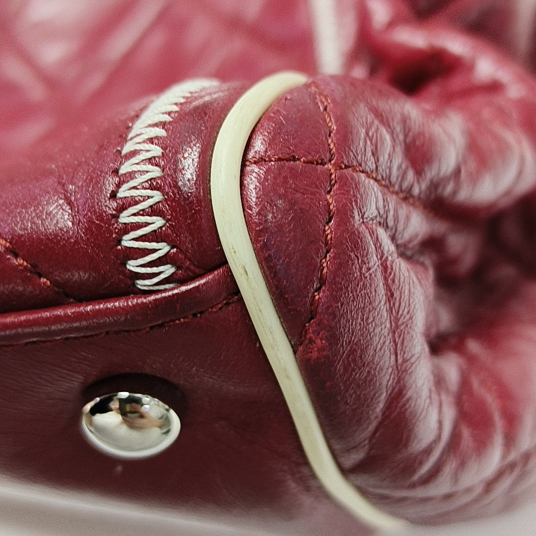 Quilted Lambskin Shoulder Bag Red