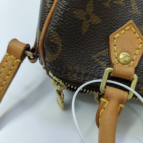 SPEEDY Nano Monogram Coated Canvas Brown