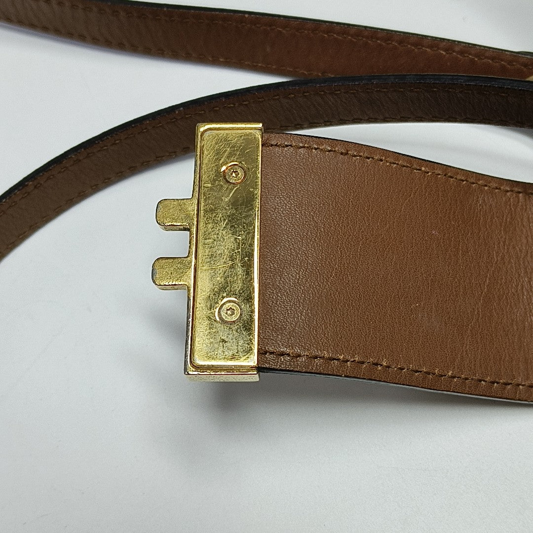 Padlock Small Monogram Coated Canvas Beige