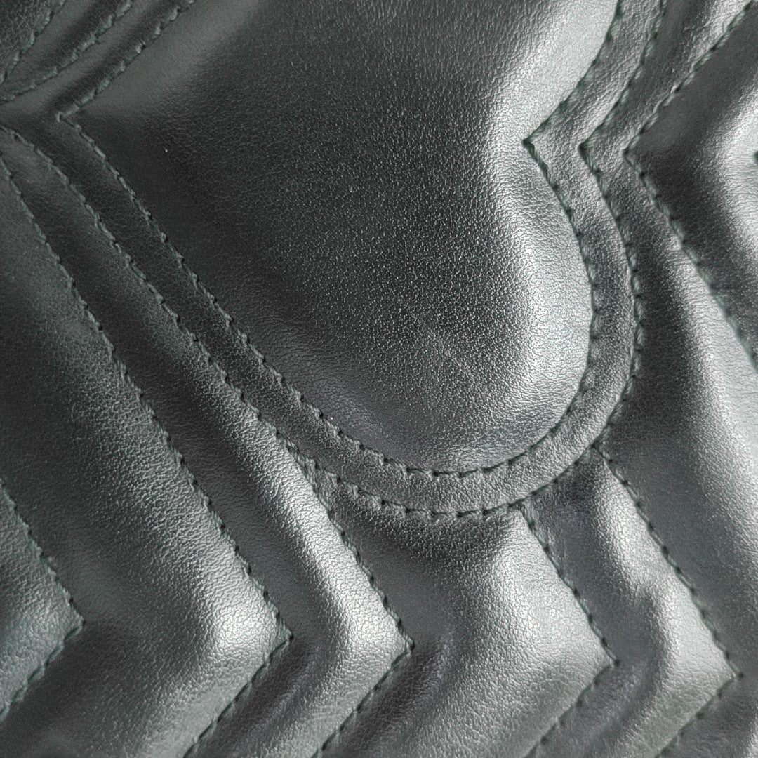 GG Marmont Small Quilted Calfskin Black