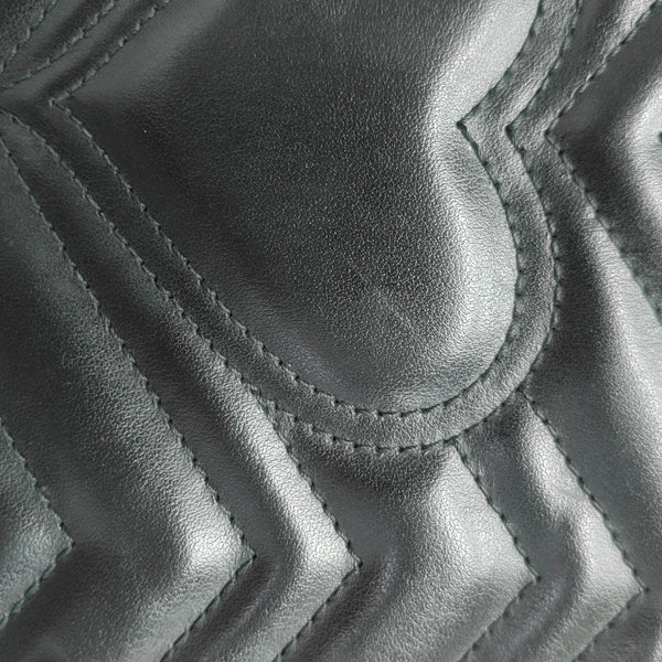 GG Marmont Small Quilted Calfskin Black