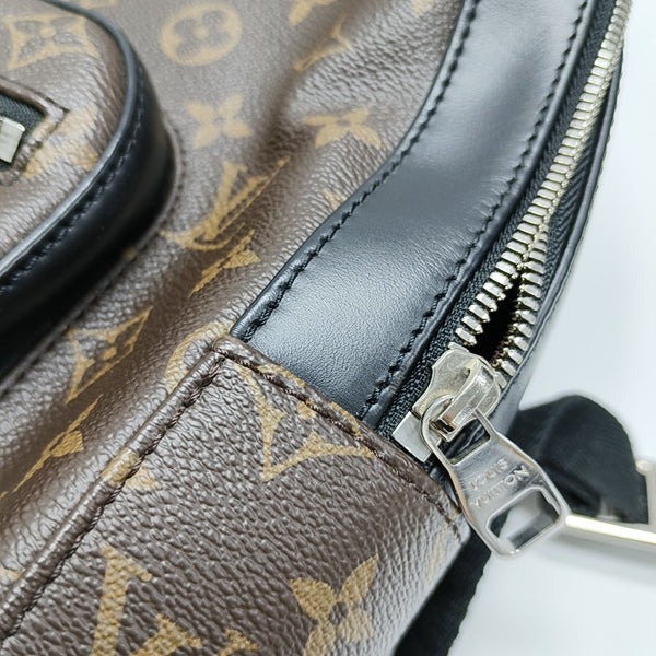 JOSH Monogram Coated Canvas Brown