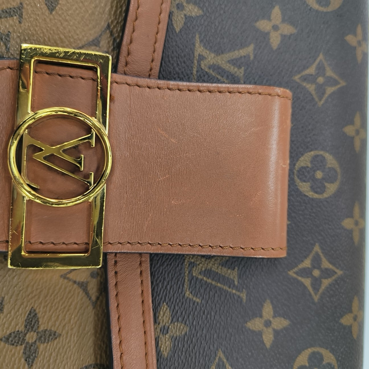 DAUPHINE MM Monogram Coated Canvas Brown