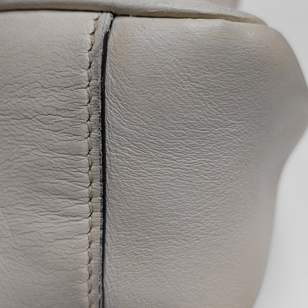 GG Marmont Medium Quilted Calfskin White