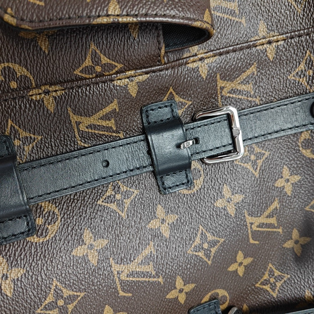 CHRISTOPHER MM Monogram Coated Canvas Brown