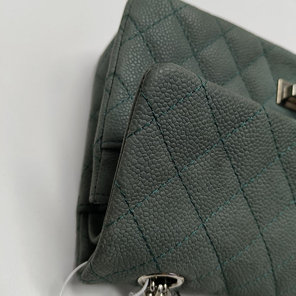 2.55 225 (small) Quilted Grained Calfskin Green