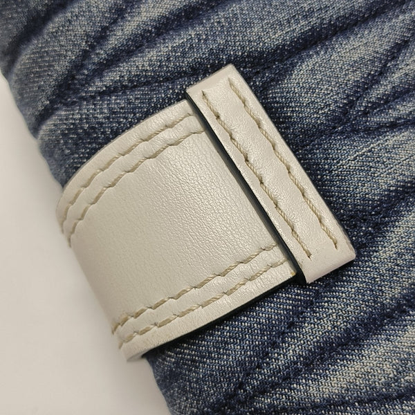 Miu Lady Quilted Canvas Blue