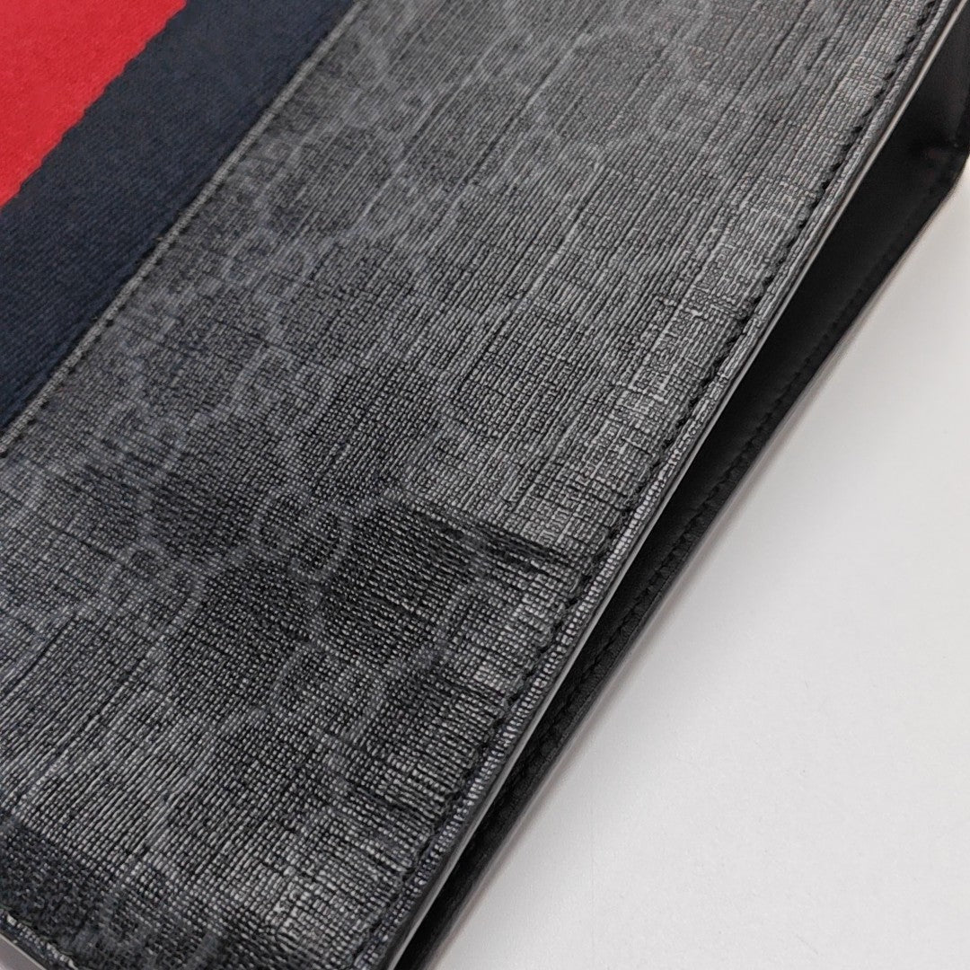 GG Supreme Monogram Coated Canvas Gray