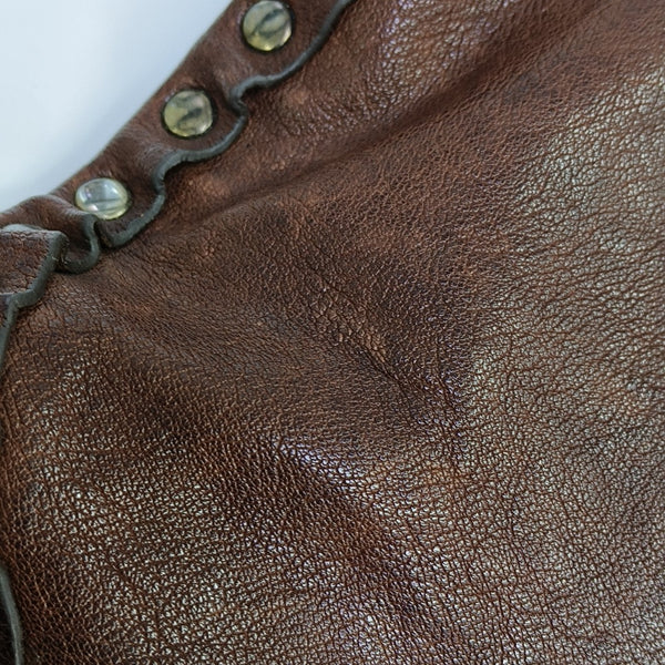 Calfskin Shoulder Bag Brown