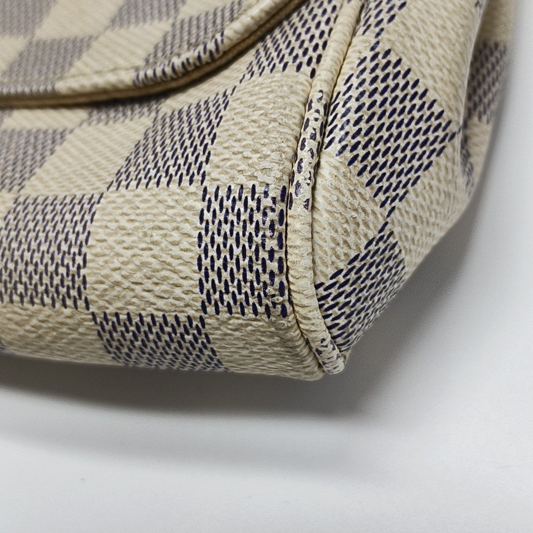 FAVORITE PM Damier Azur Coated Canvas White