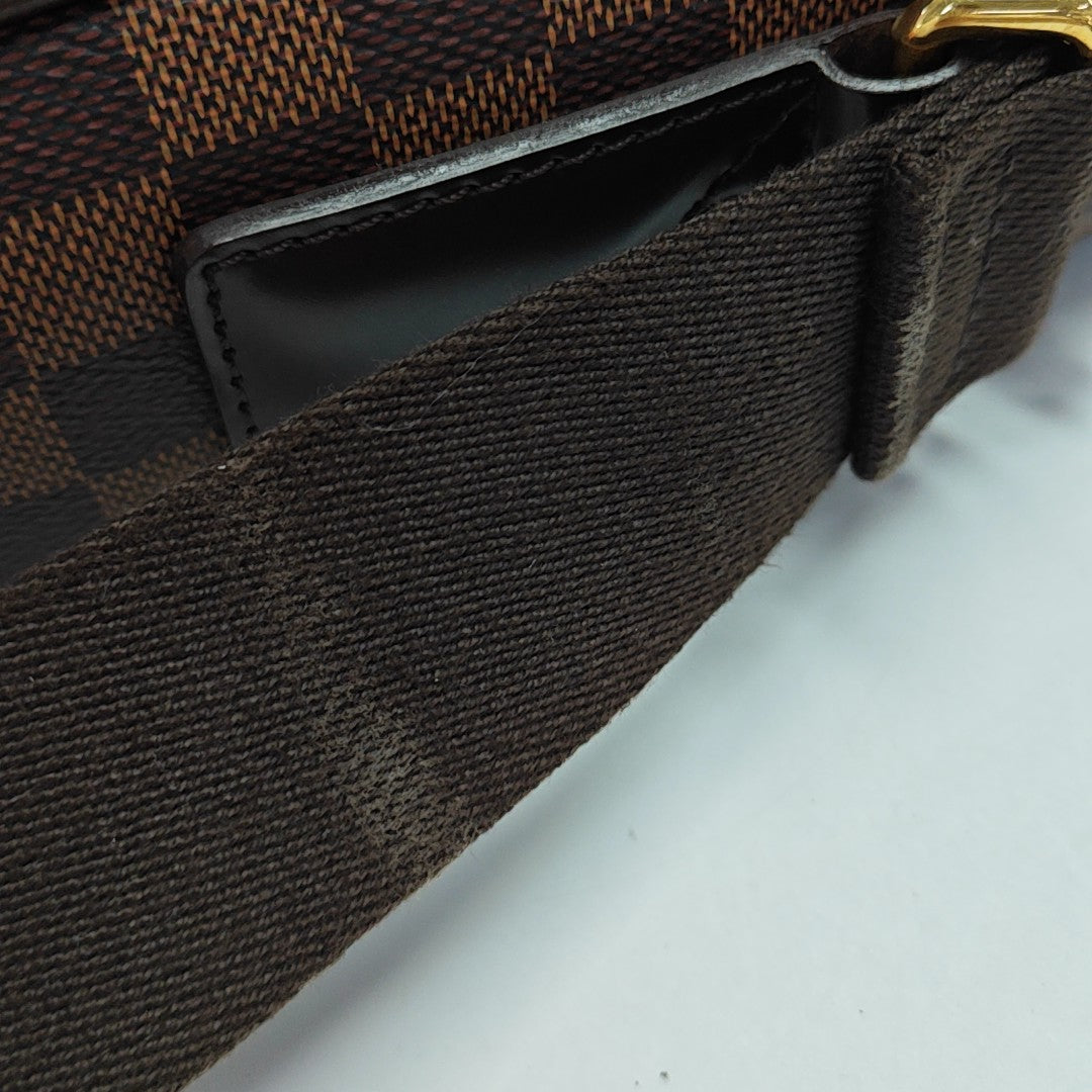 SHELTON MM Damier Ebene Coated Canvas Brown