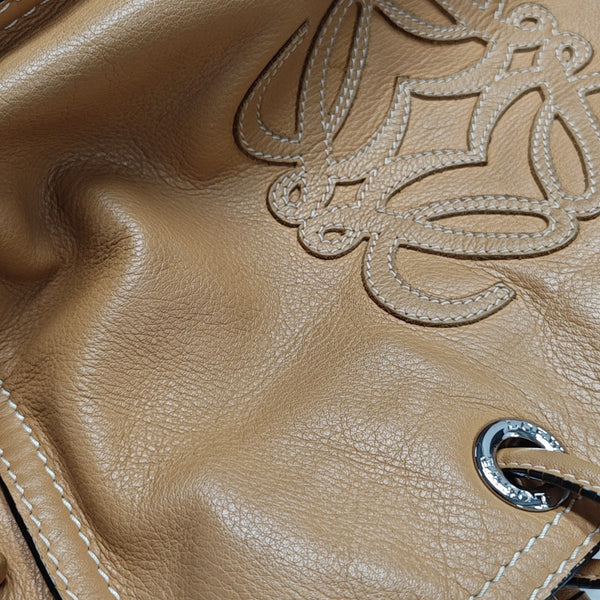 Calfskin Top Handle Bag Brown