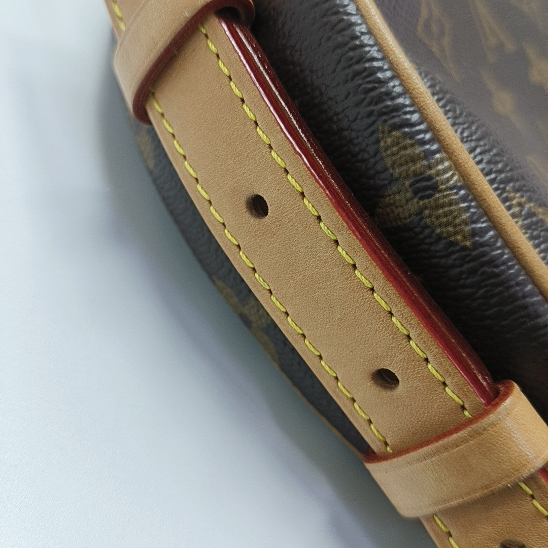 CROISSANT Monogram Coated Canvas Brown