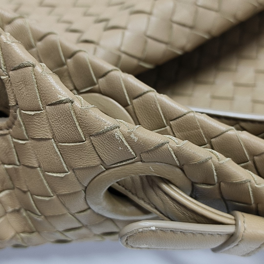 Lambskin Top Handle Bag Beige