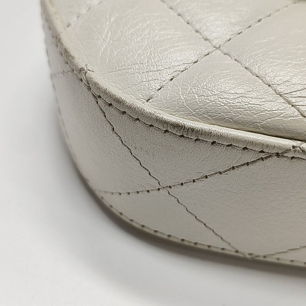 Quilted Calfskin Shoulder Bag White