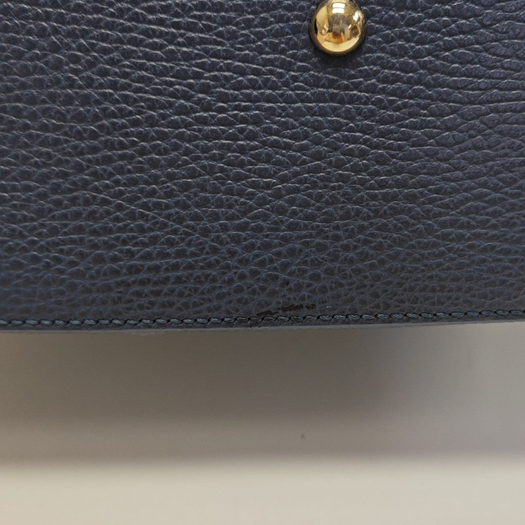 Calfskin Shoulder Bag Blue