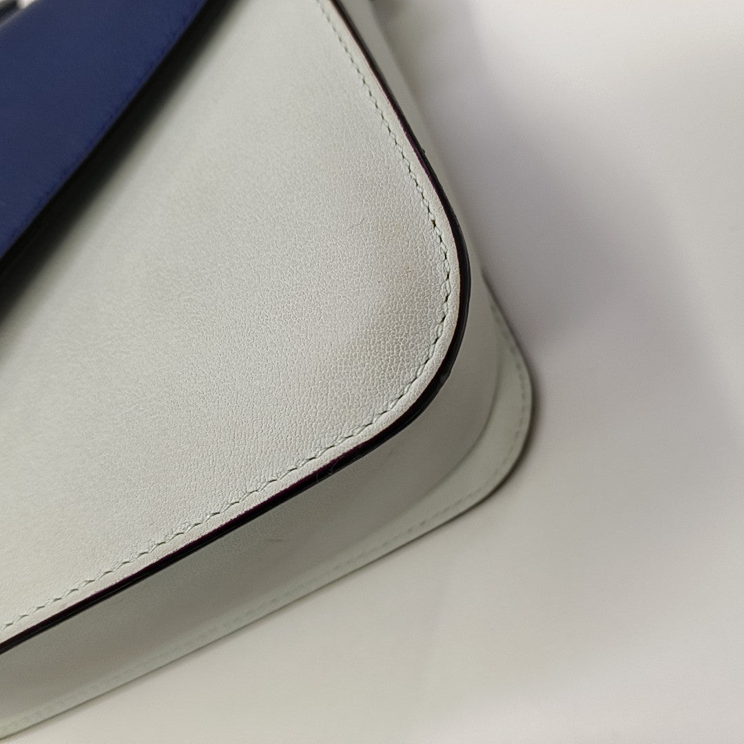 Calfskin Shoulder Bag Blue