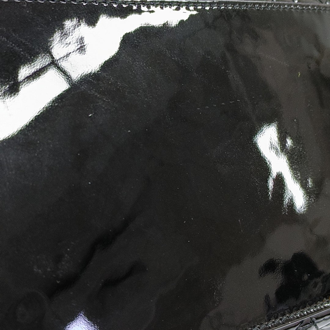 Lady Dior Medium Cannage Patent Leather Black