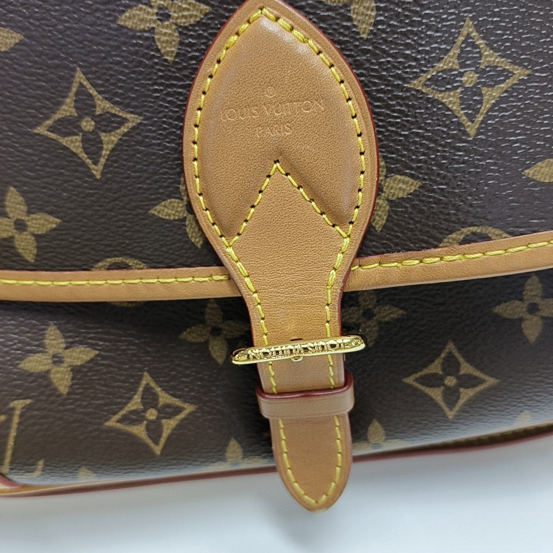 DIANE Monogram Coated Canvas Brown