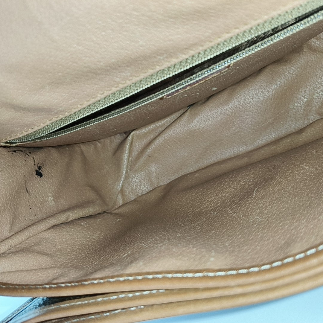 MACADAM CLUTCHES Coated Canvas Brown