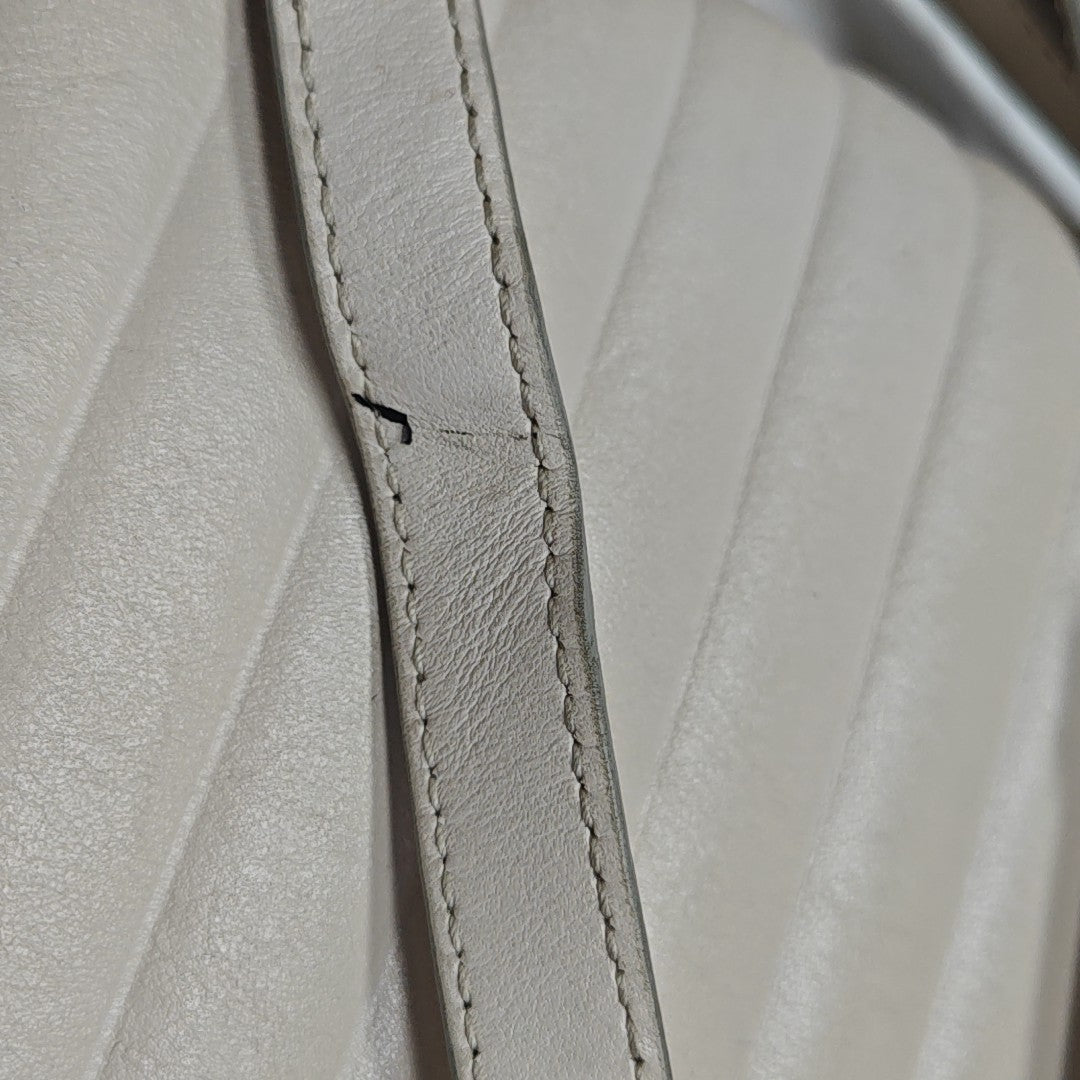 Gancino Quilted Calfskin White