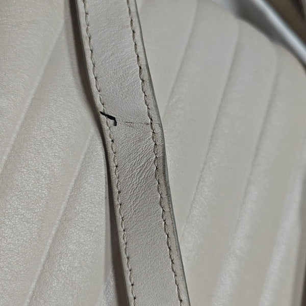 Gancino Quilted Calfskin White