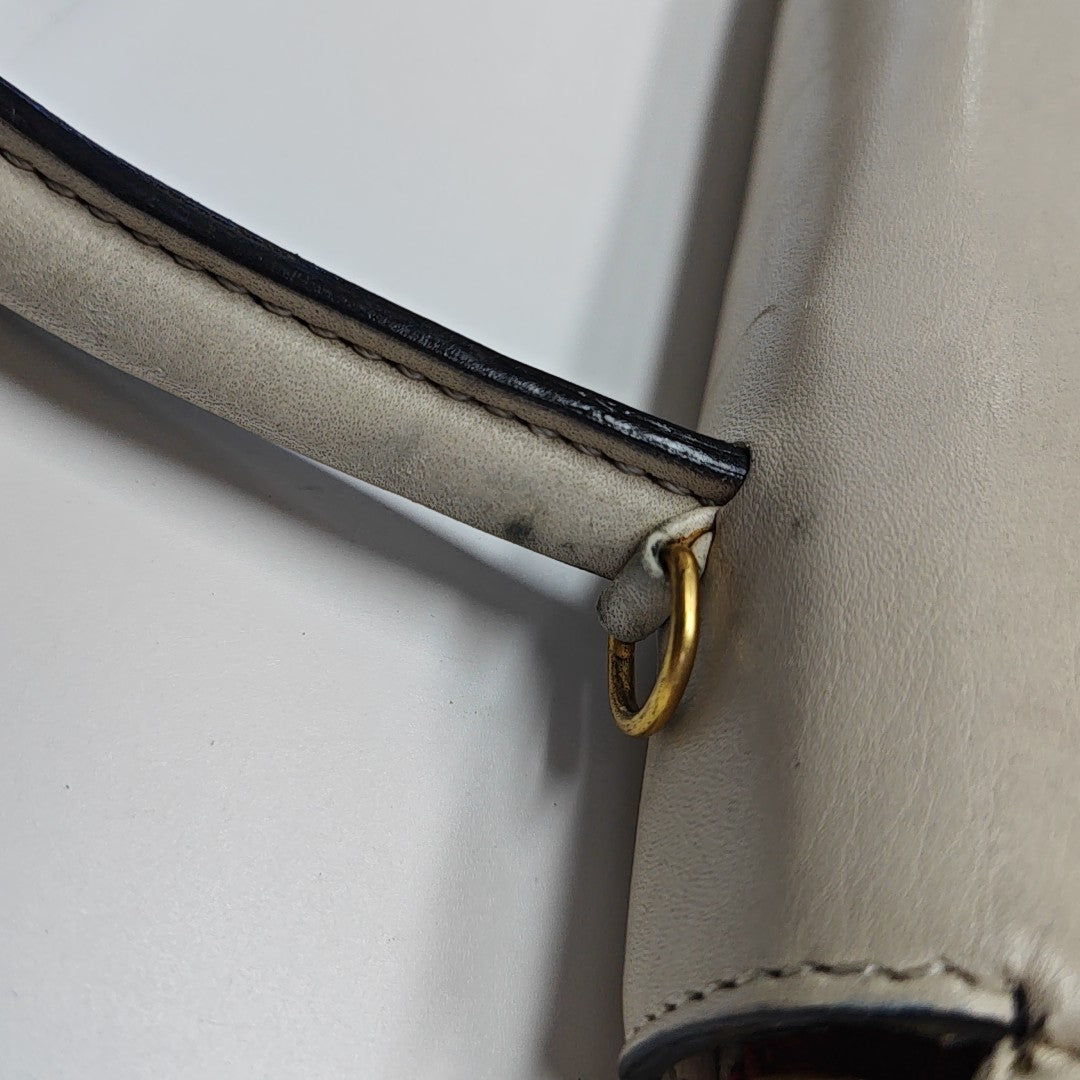 Calfskin Shoulder Bag Beige