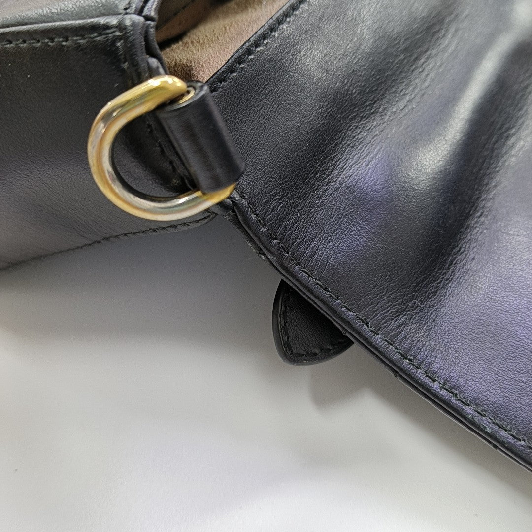 GG Marmont Mini Quilted Calfskin Black
