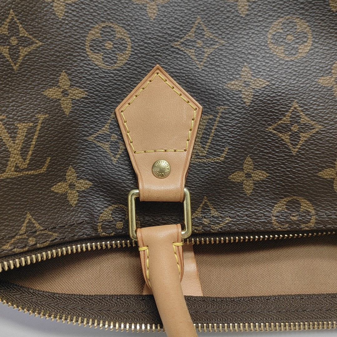 SPEEDY 35 Monogram Coated Canvas Brown