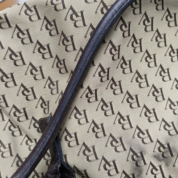 Canvas Top Handle Bag Brown