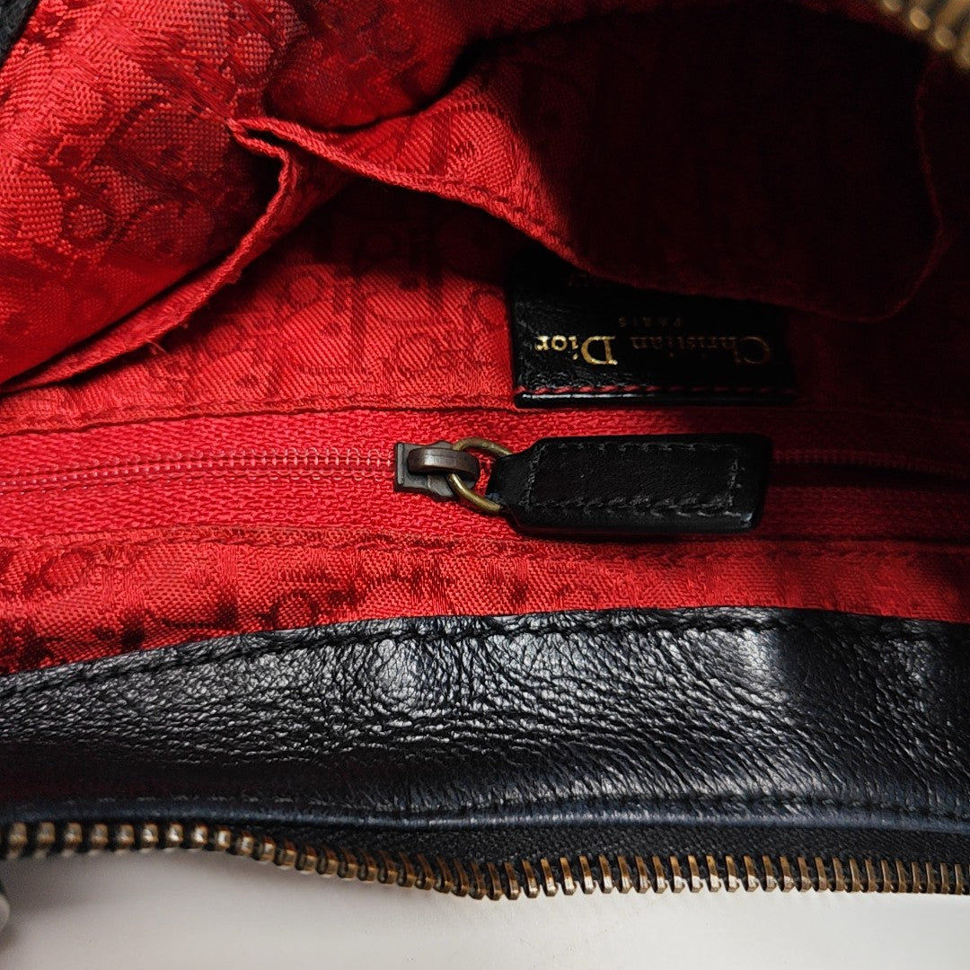 Cannage Lambskin Shoulder Bag Black