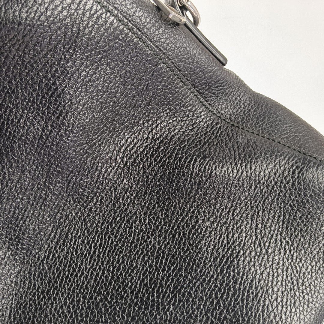 Calfskin Shoulder Bag Black