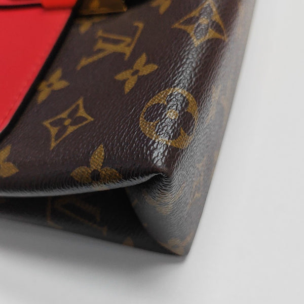 LOCKY BB Monogram Coated Canvas Red