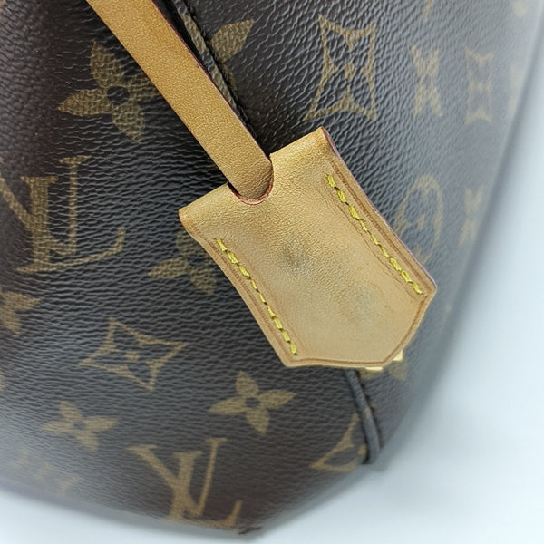 MONTAIGNE MM Monogram Coated Canvas Brown
