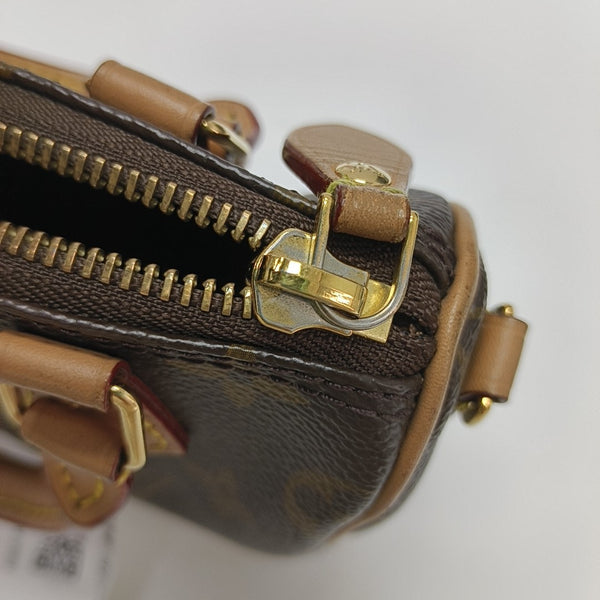 SPEEDY Nano Monogram Coated Canvas Brown